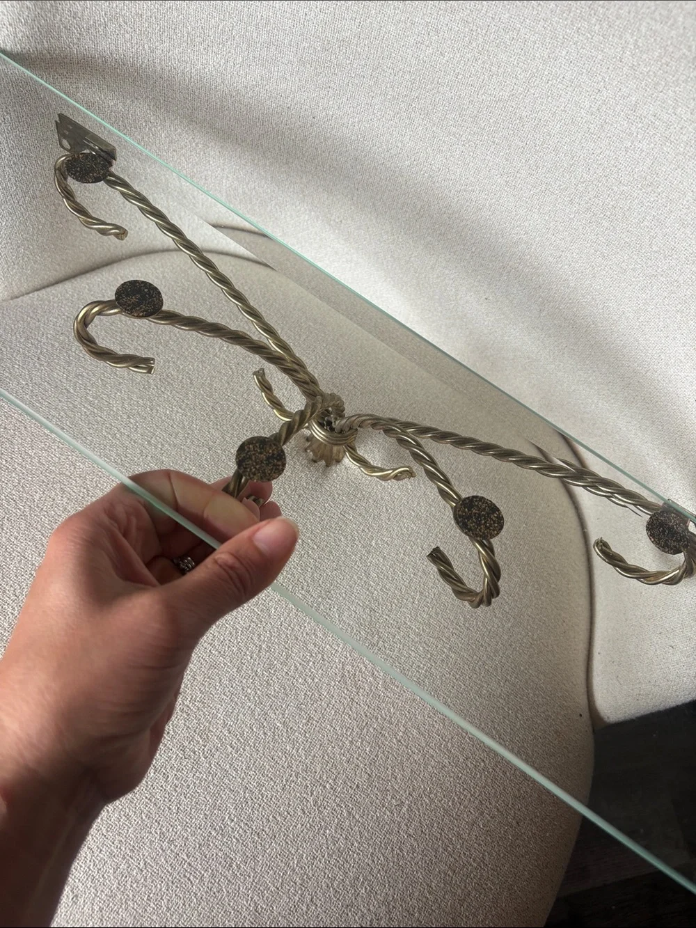 VTG mid-century Hollywood Regency wall shelf